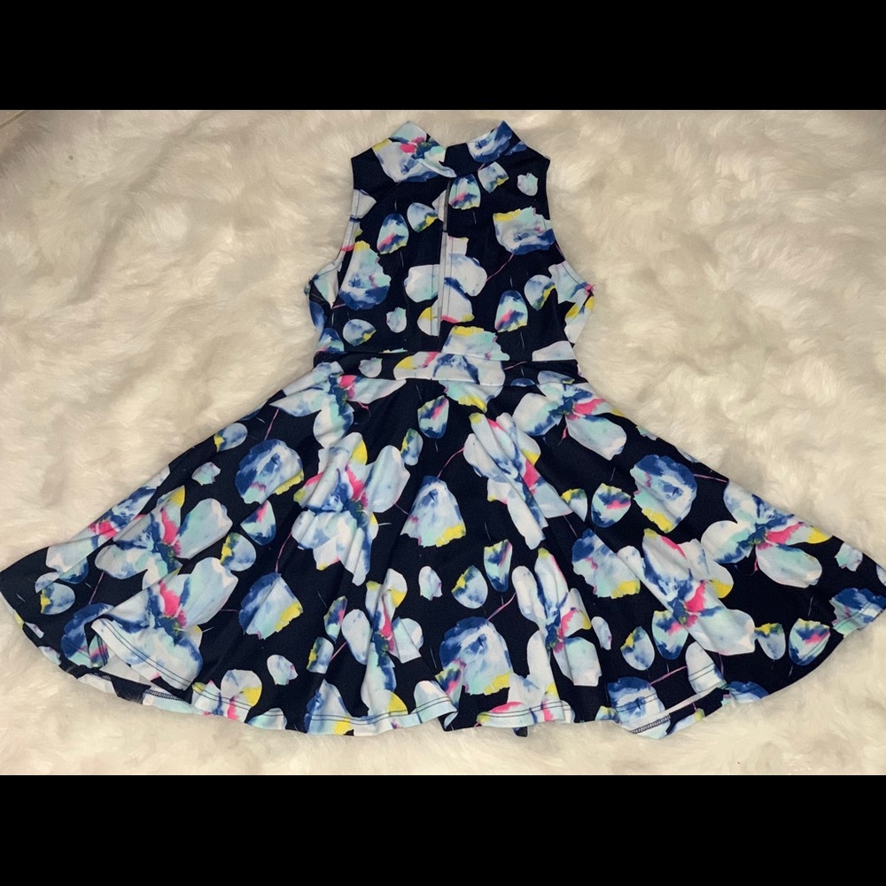 Floral Fluffy Mini Dress